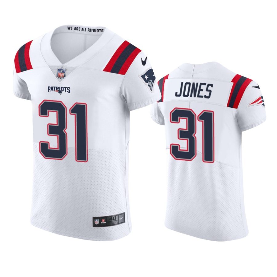 patriots jonathan jones white vapor elite jersey