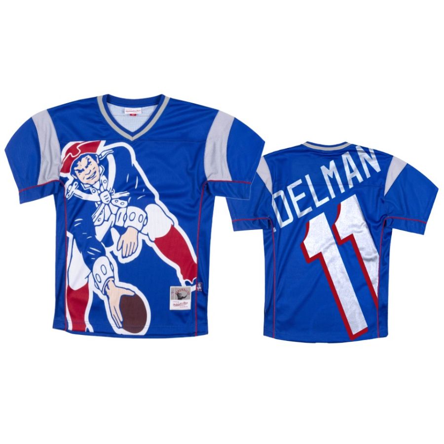 patriots julian edelman blue big face jersey