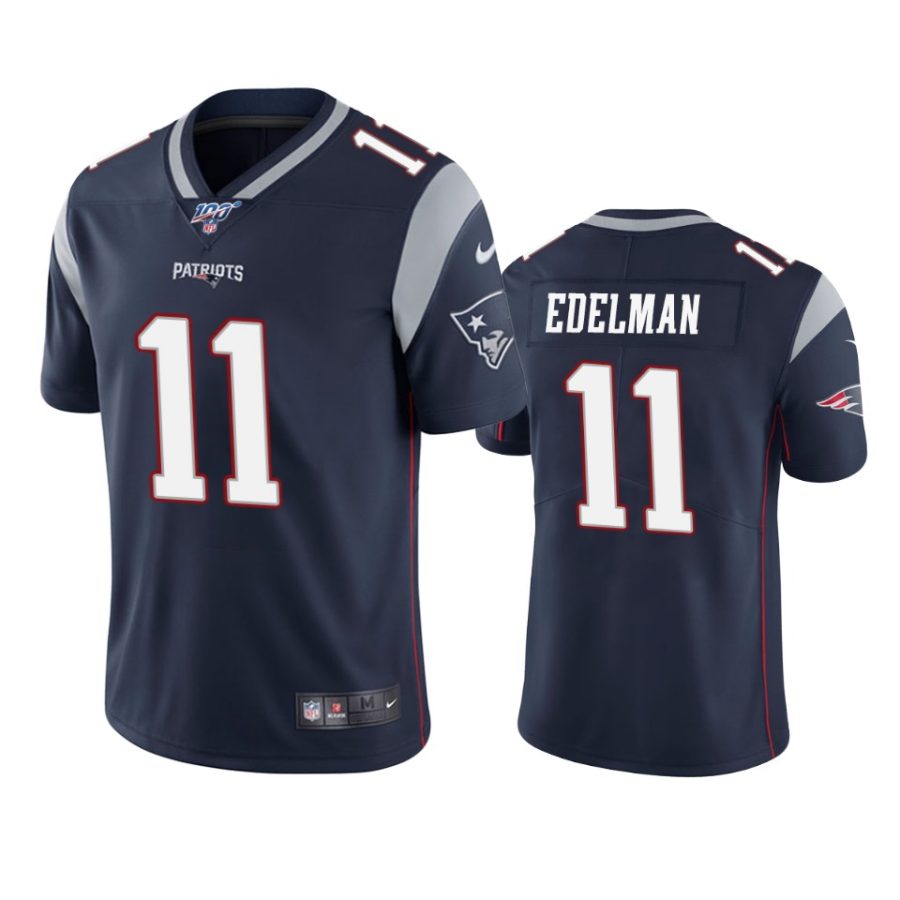 patriots julian edelman navy limited 100th season jersey