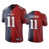 patriots julian edelman navy red vapor limited two tone jersey