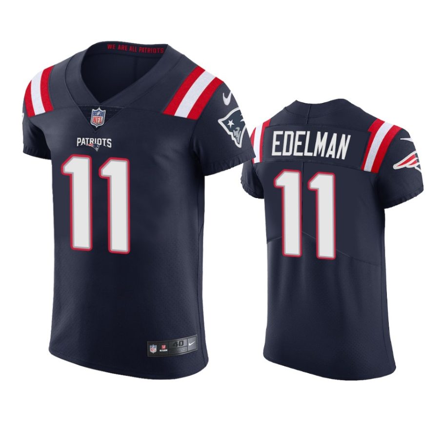 patriots julian edelman navy vapor elite jersey