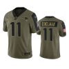 patriots julian edelman olive limited 2021 salute to service jersey