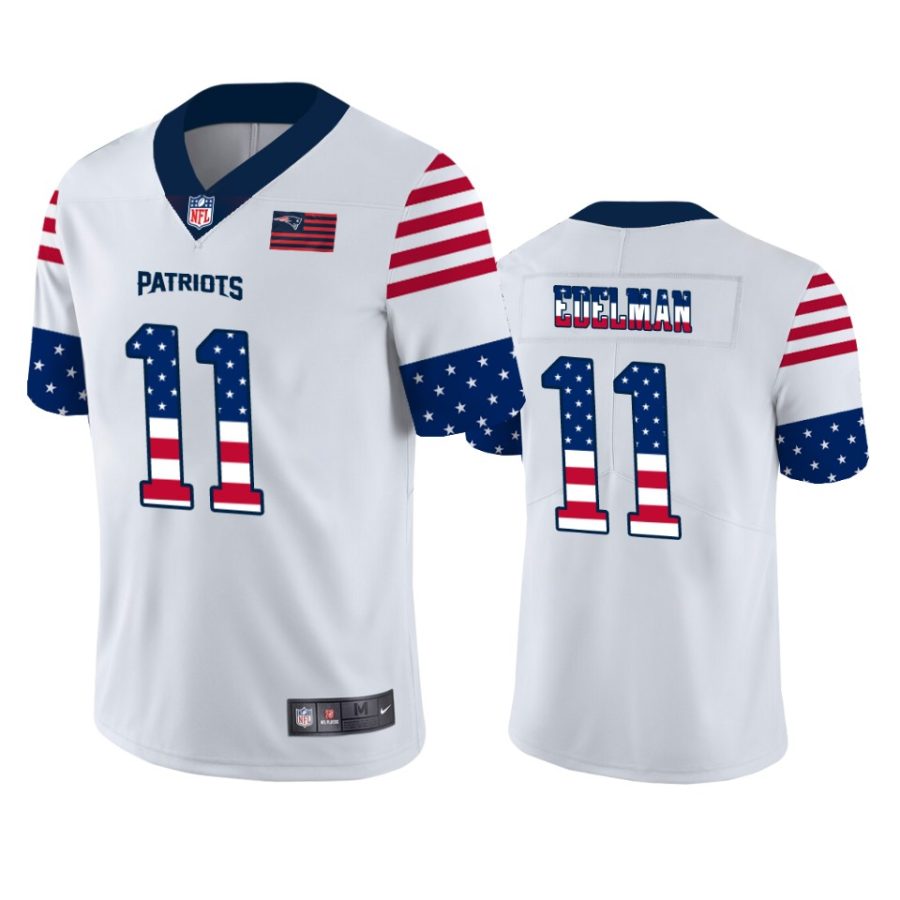 patriots julian edelman white independence day vapor jersey