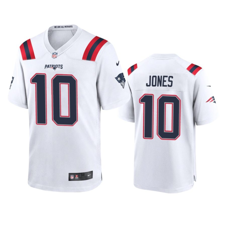 patriots mac jones white game jersey