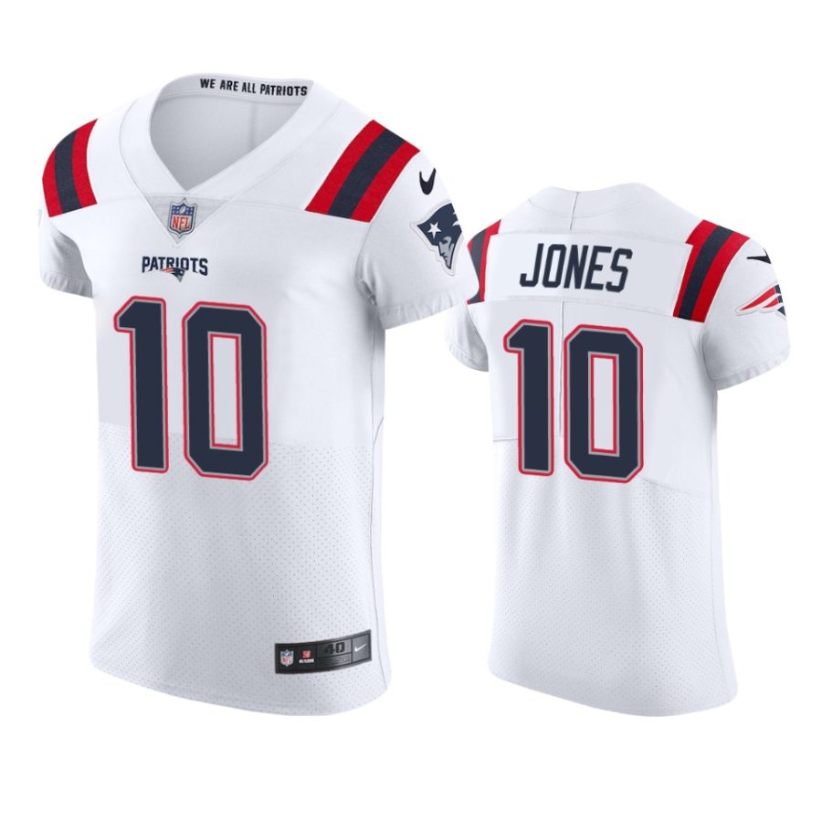 patriots mac jones white vapor elite jersey