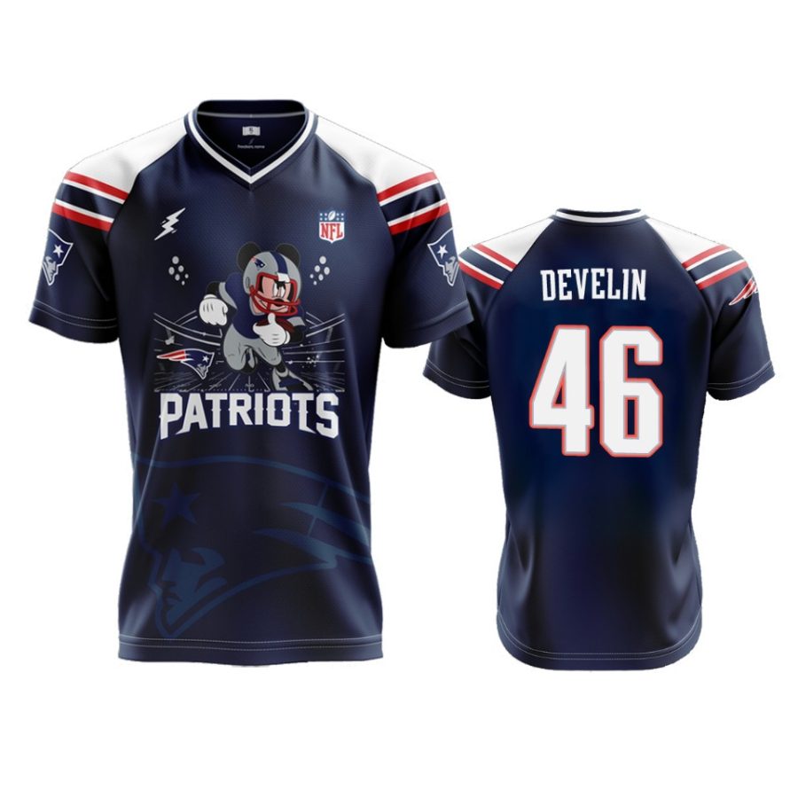 patriots navy james develin 2019 mickey nfl jersey