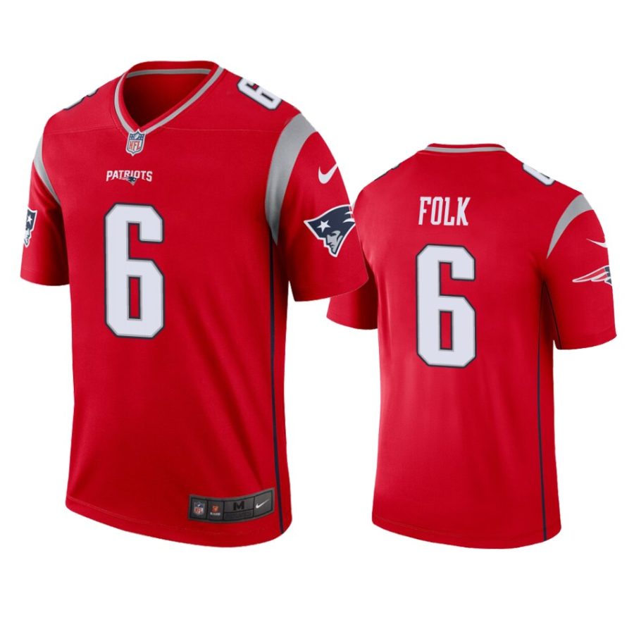 patriots nick folk red inverted legend jersey