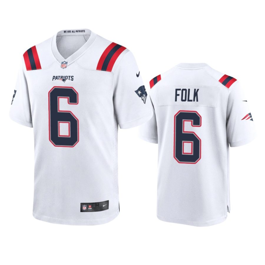 patriots nick folk white game jersey