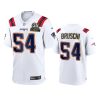 patriots tedy bruschi white 6x super bowl champions patch game jersey