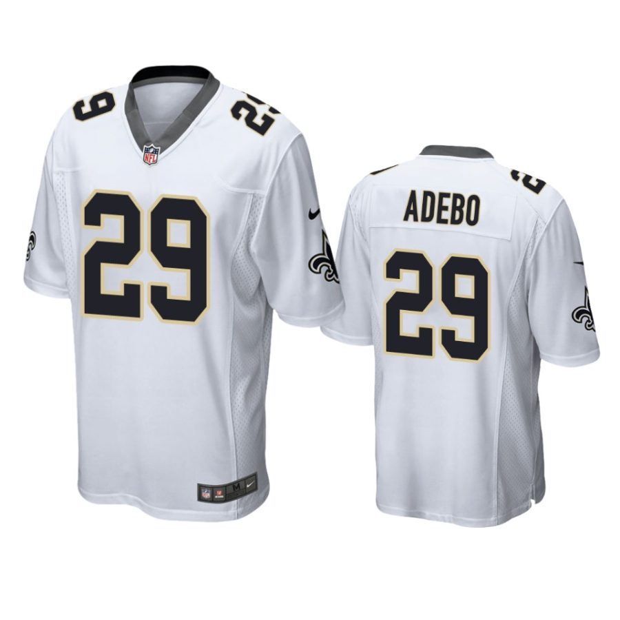 paulson adebo saints white game jersey