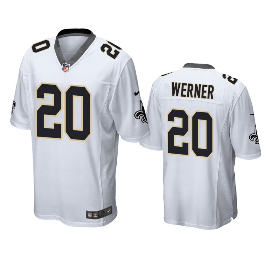 pete werner saints white game jersey