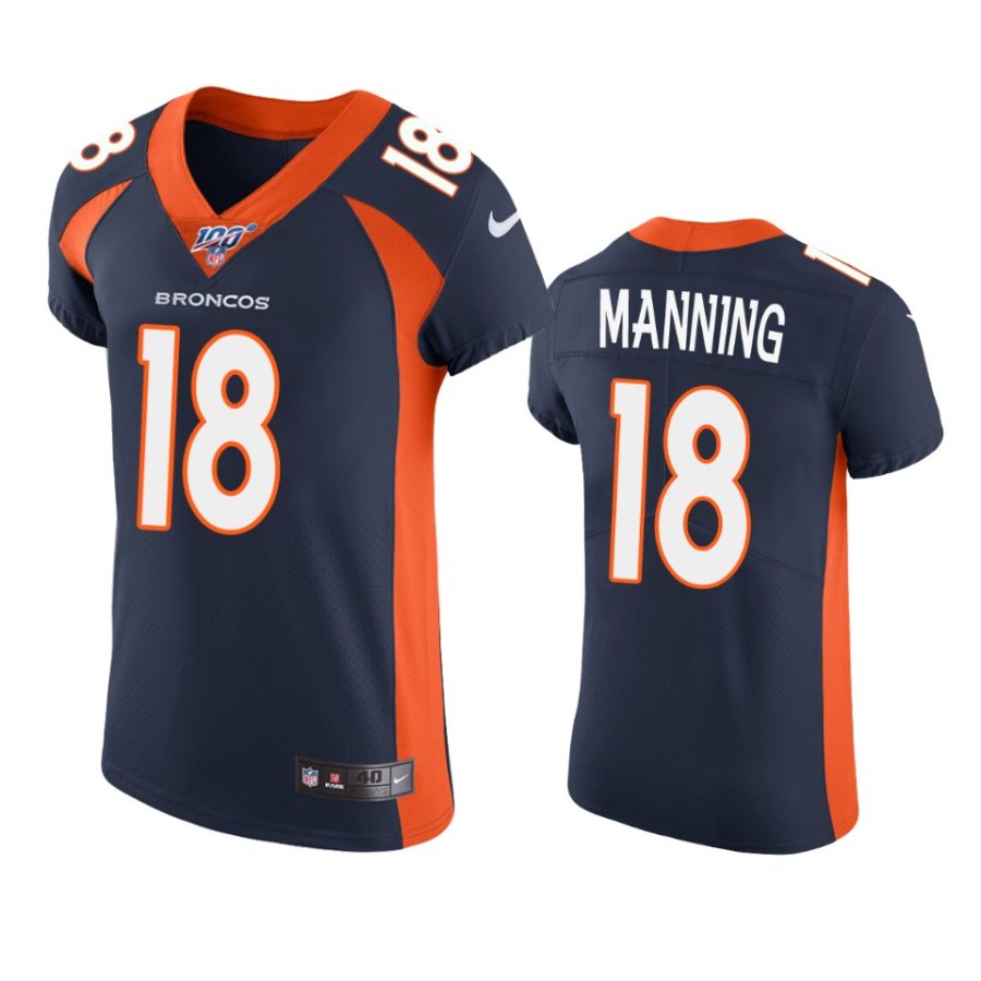 peyton manning broncos navy nfl 100 vapor elite jersey