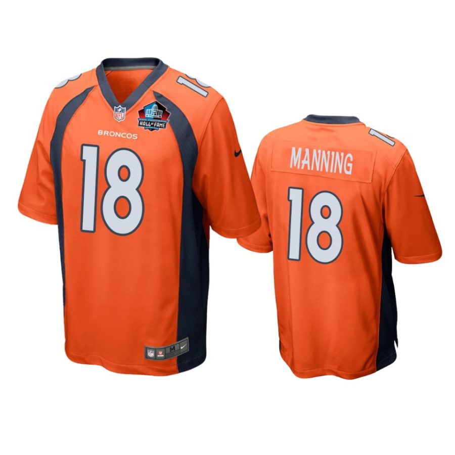 peyton manning broncos orange nfl hall of fame class of 2021 jersey