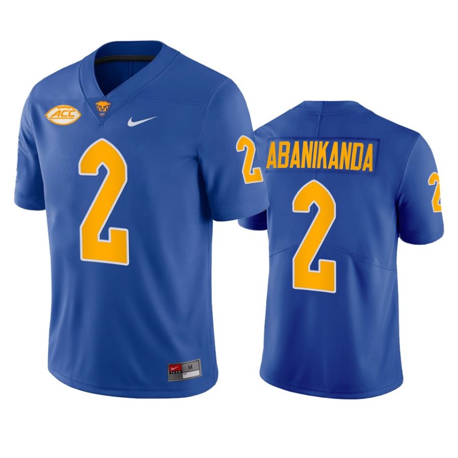 pitt panthers israel abanikanda royal college football jersey