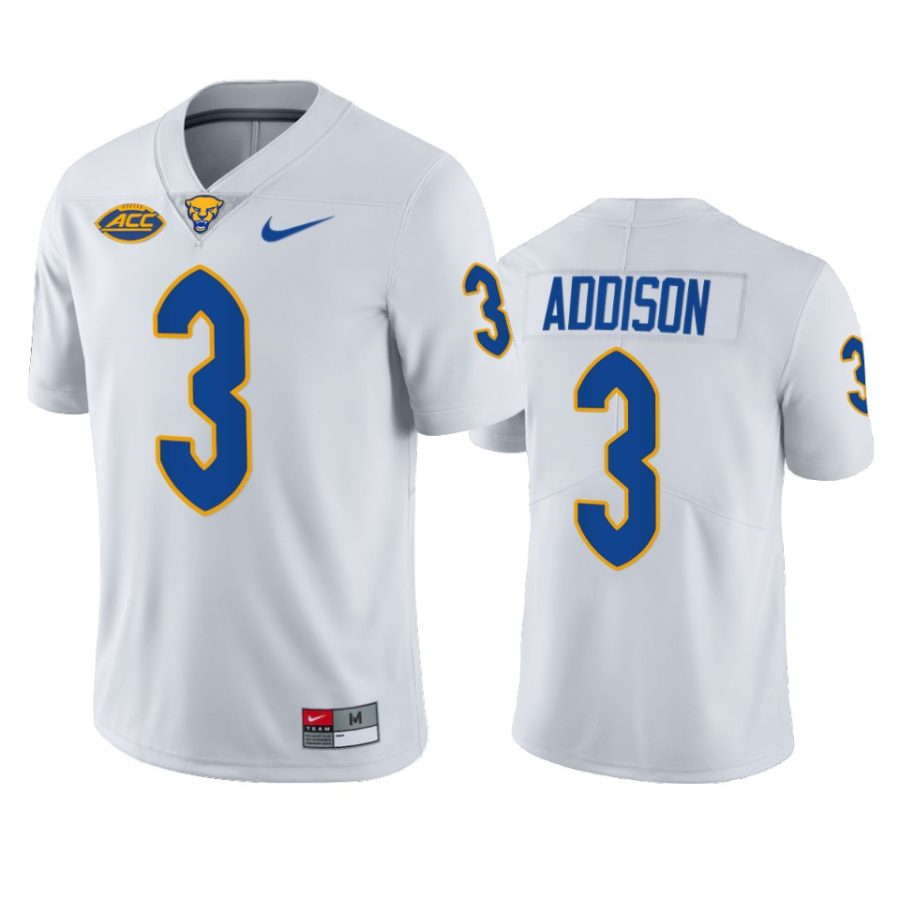 pitt panthers jordan addison white college football limited jersey