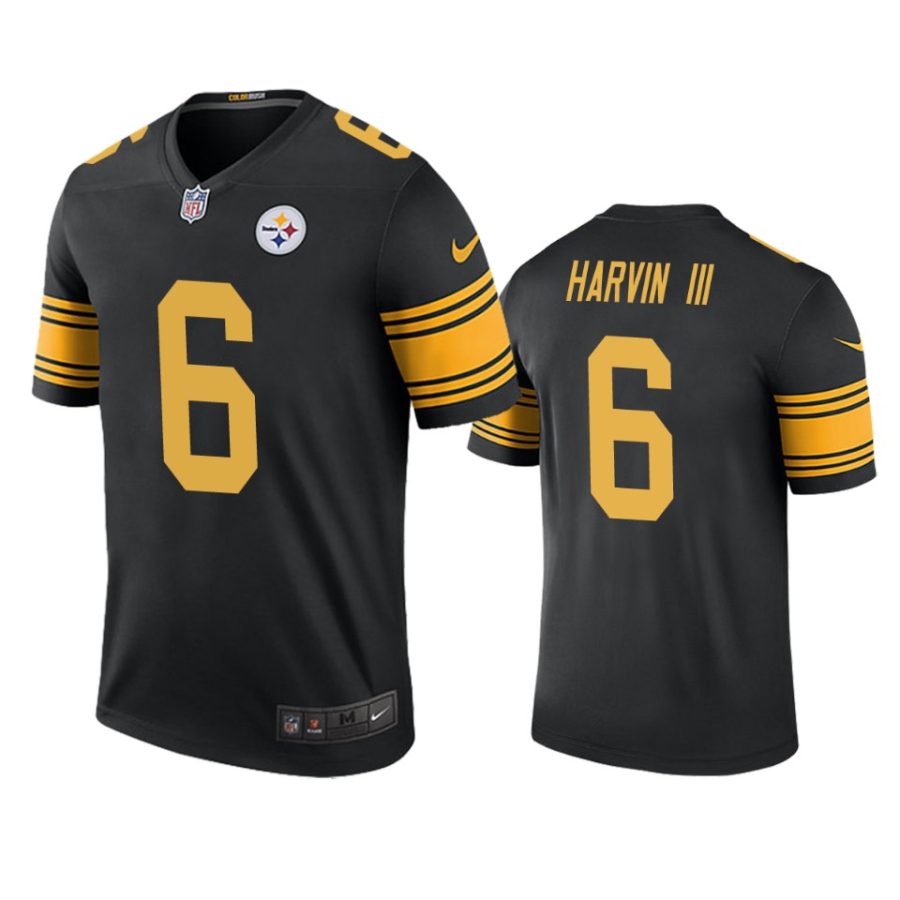 pressley harvin iii color rush legend steelers black jersey