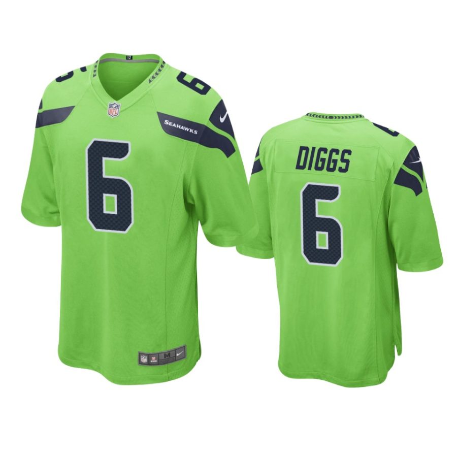 quandre diggs seahawks neon green game jersey