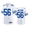 quenton nelson colts white throwback game jersey