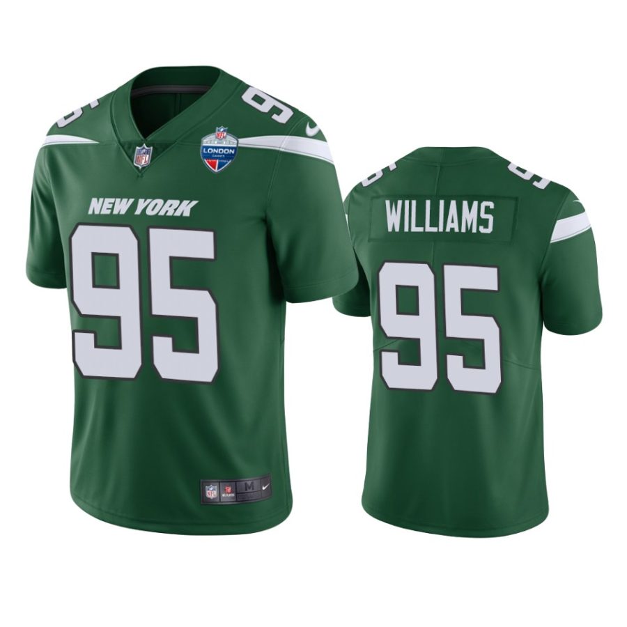 quinnen williams jets green 2021 london games patch limited jersey