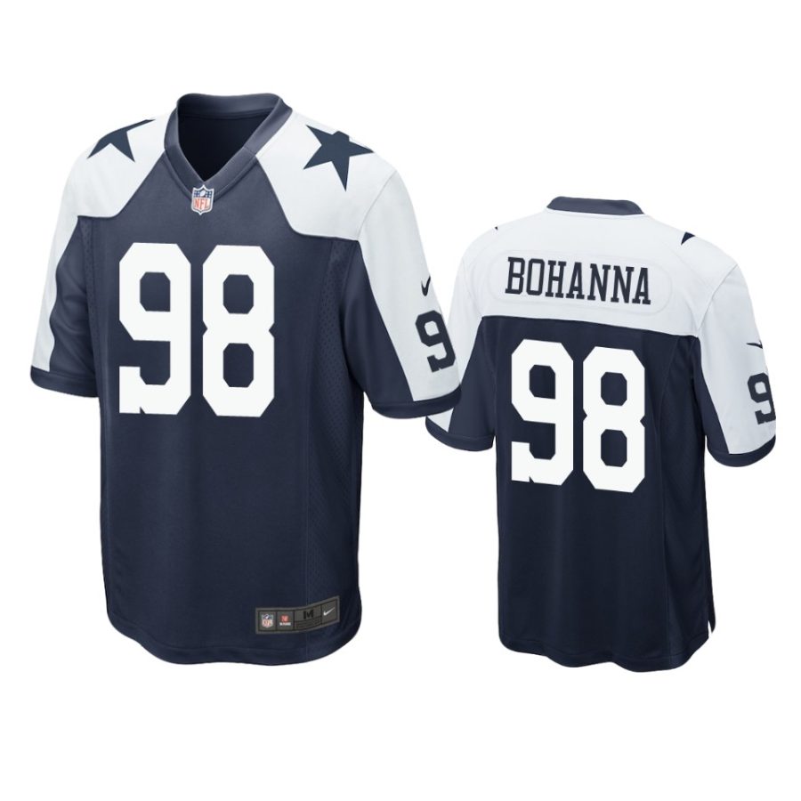 quinton bohanna cowboys navy alternate game jersey