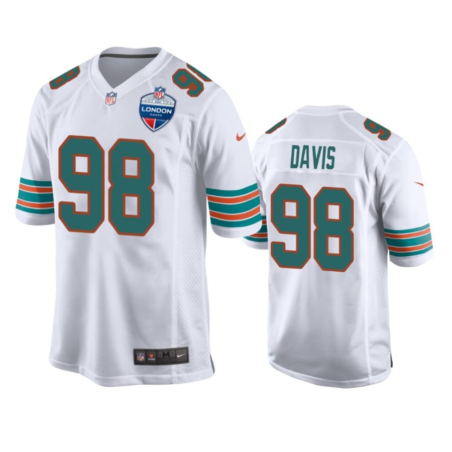 raekwon davis dolphins white 2021 nfl london game jersey