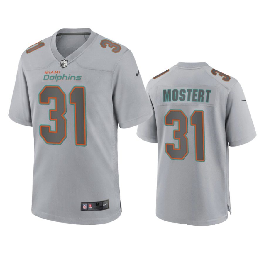 raheem mostert dolphins gray atmosphere fashion game jersey