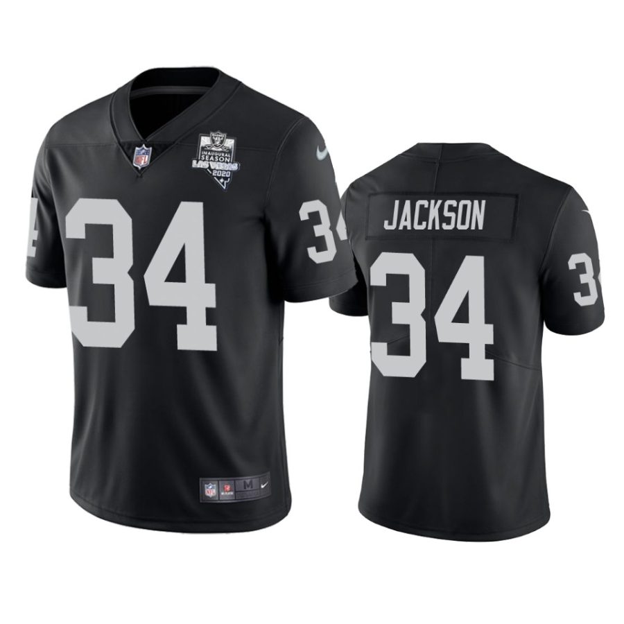 raiders bo jackson black 2020 inaugural season jersey