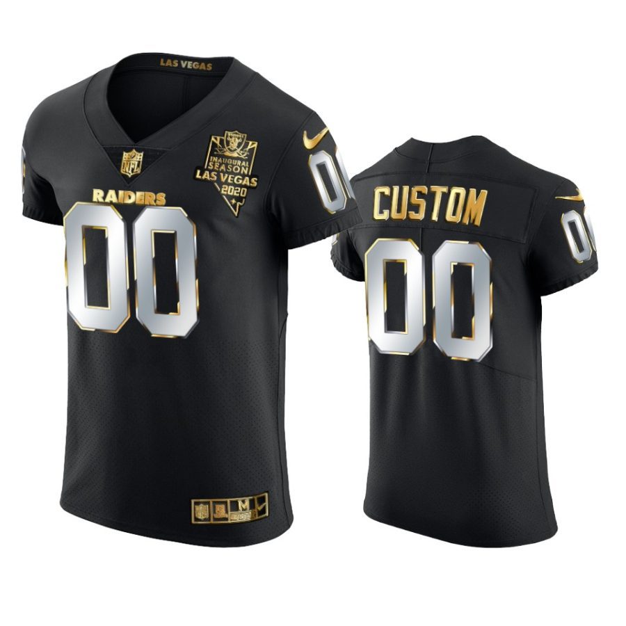 raiders custom black 2020 21 golden edition elite jersey