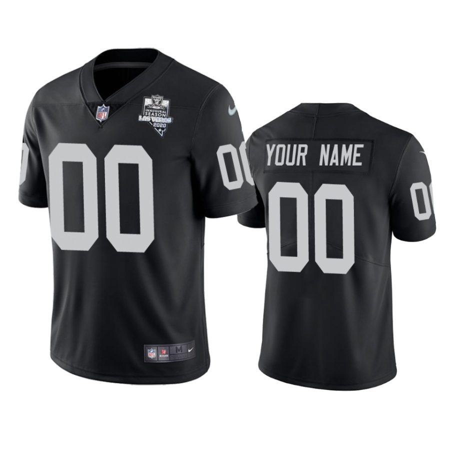 raiders custom black 2020 inaugural season jersey