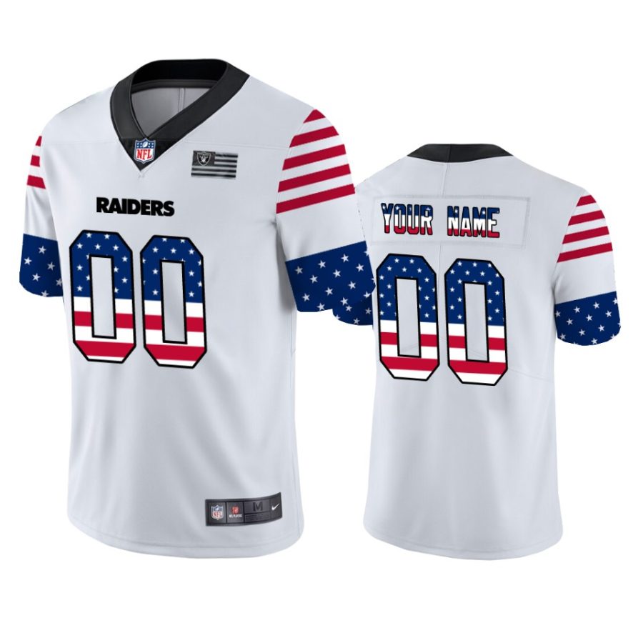 raiders custom white independence day vapor jersey 0a