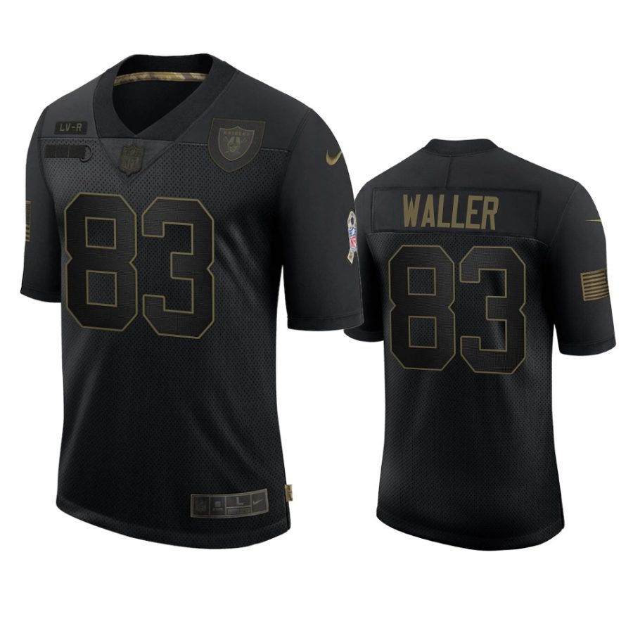 raiders darren waller black limited 2020 salute to service jersey