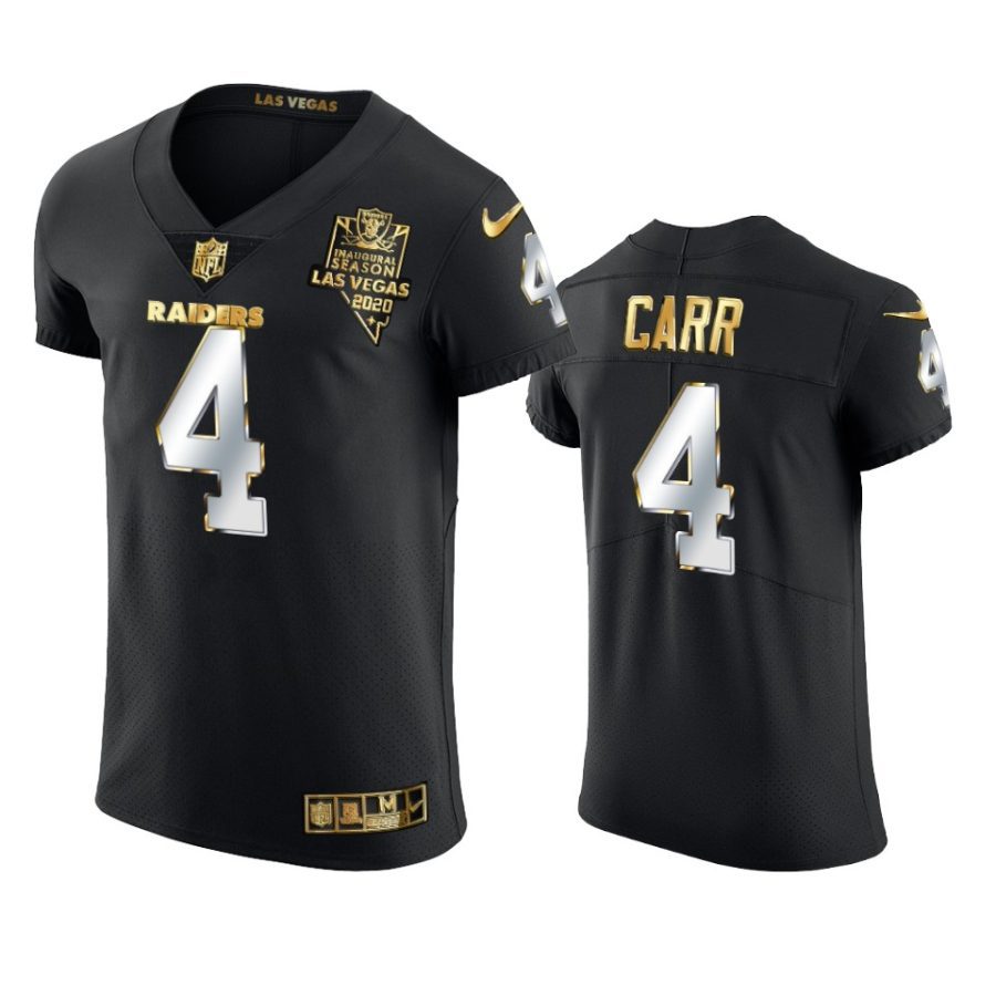 raiders derek carr black 2020 21 golden edition elite jersey