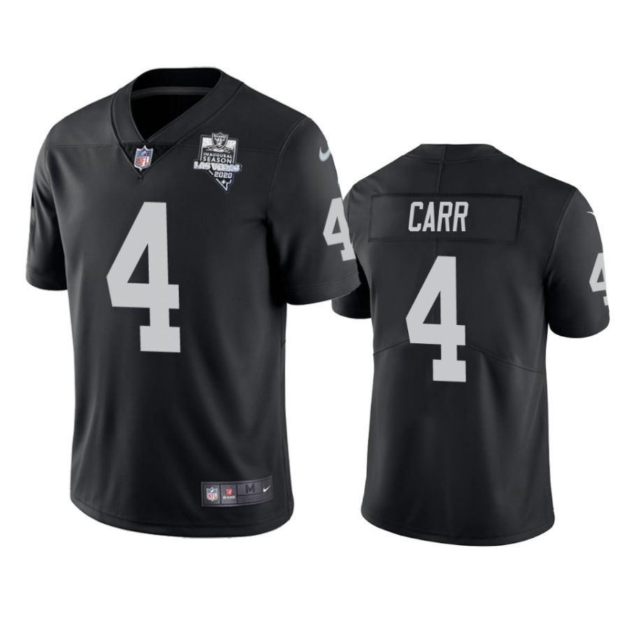 raiders derek carr black 2020 inaugural season jersey