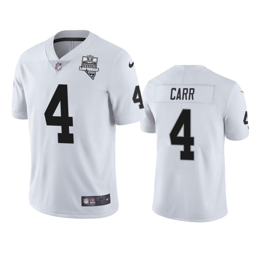 raiders derek carr white 2020 inaugural season jersey