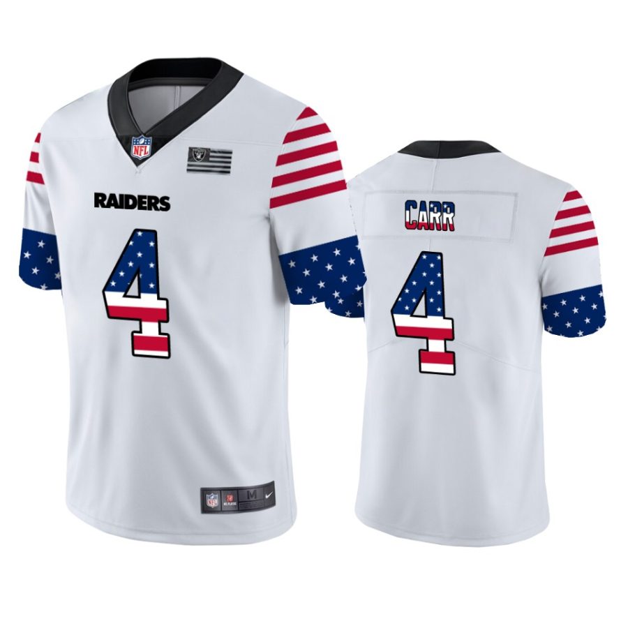 raiders derek carr white independence day vapor jersey