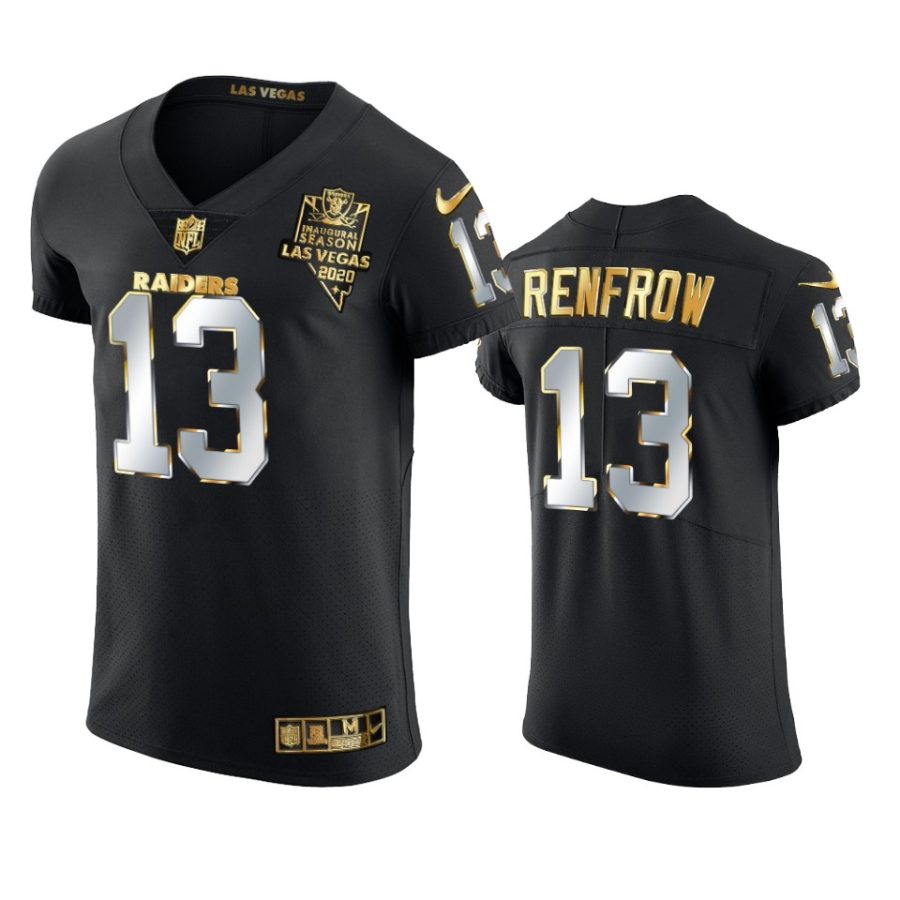 raiders hunter renfrow black 2020 21 golden edition elite jersey