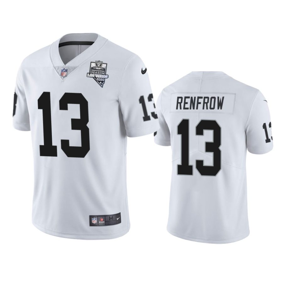 raiders hunter renfrow white 2020 inaugural season jersey