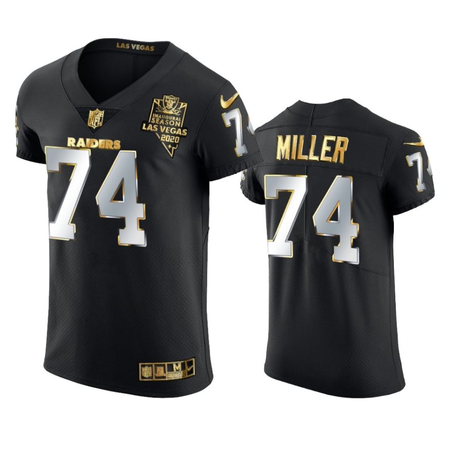 raiders kolton miller black 2020 21 golden edition elite jersey