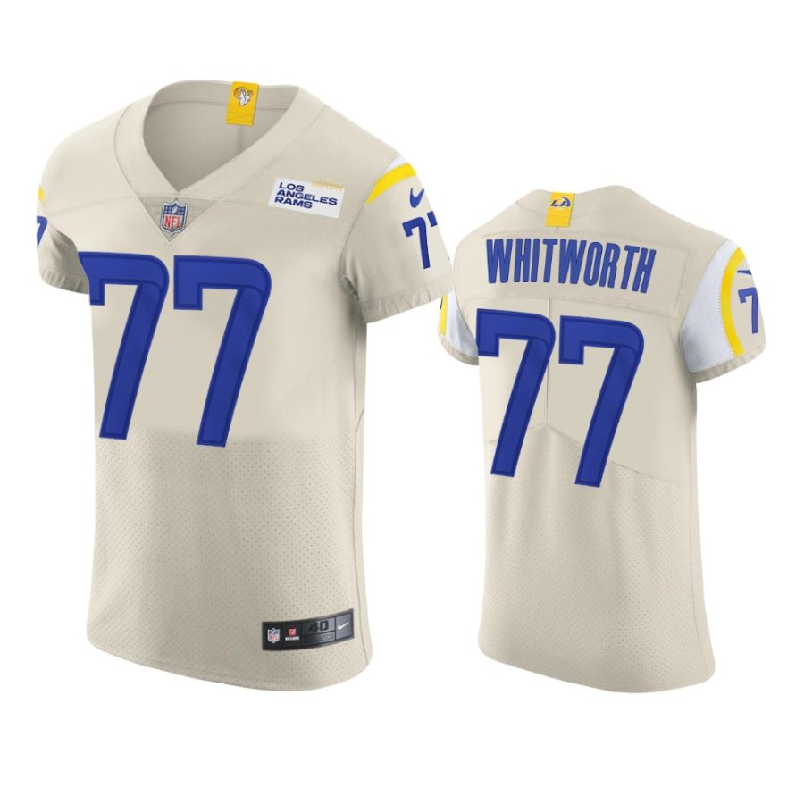 rams andrew whitworth cream vapor elite jersey