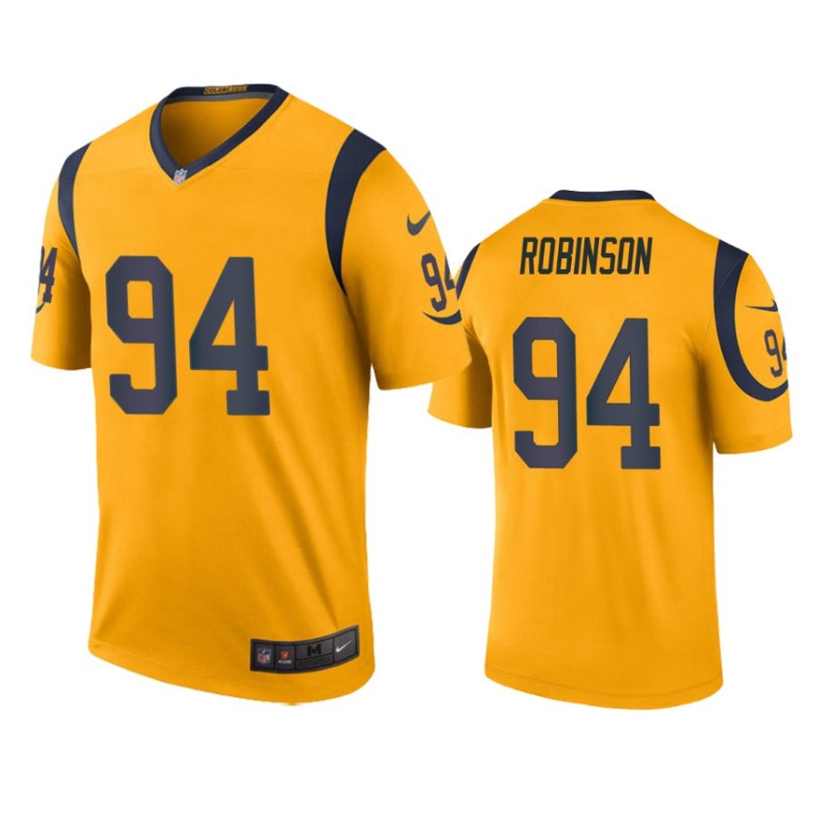 rams ashawn robinson gold color rush legend jersey