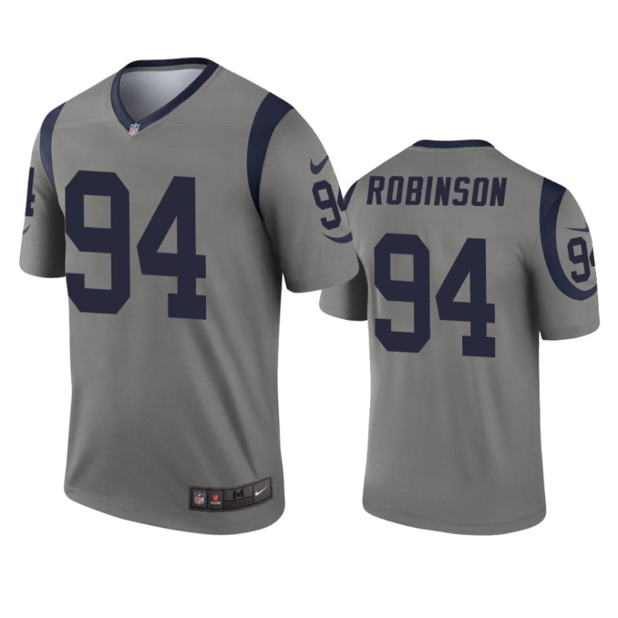 rams ashawn robinson gray inverted legend jersey