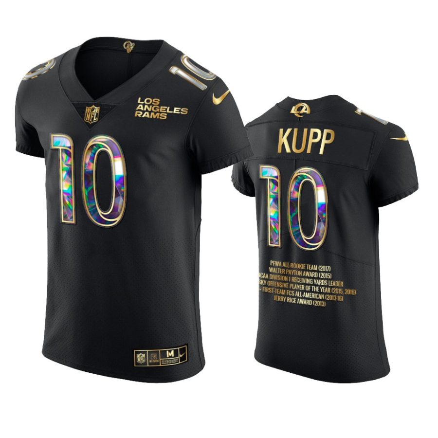 rams cooper kupp black career highlights diamond edition jersey