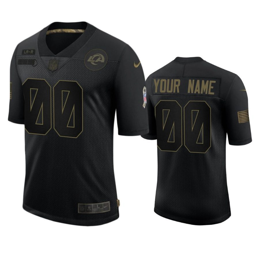 rams custom black limited 2020 salute to service jersey