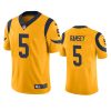 rams jalen ramsey gold color rush limited jersey