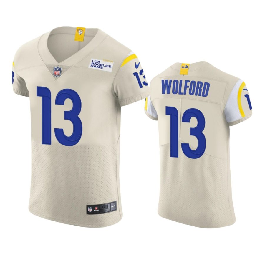 rams john wolford cream vapor elite jersey