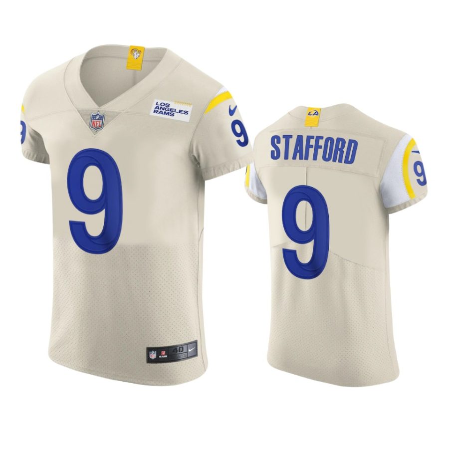 rams matthew stafford cream vapor elite jersey