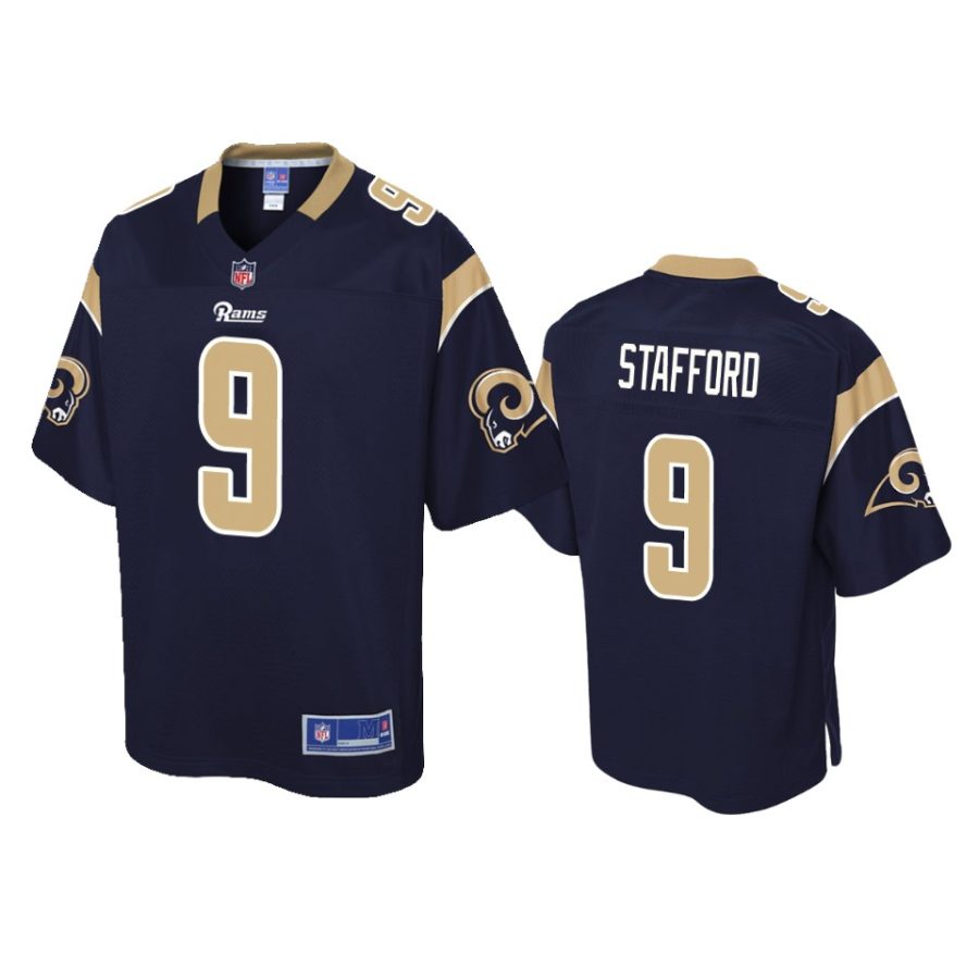 rams matthew stafford navy pro line jersey