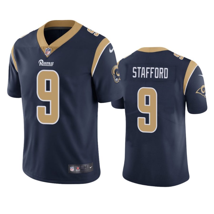 rams matthew stafford navy vapor jersey