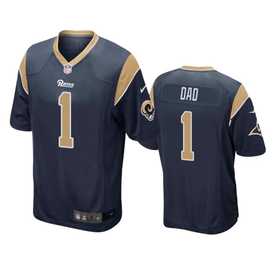 rams navy 2019 fathers day number 1 dad jersey