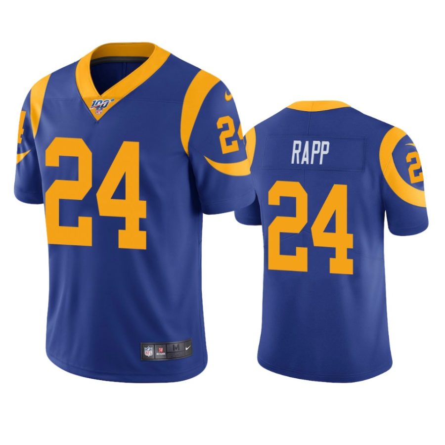 rams taylor rapp royal limited 100th season jersey